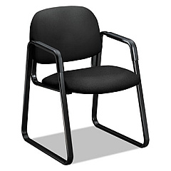 HON Solutions Seating 4000 Series Sled Base Guest Chair, 23.5" x 26" x 33", Black (4008CU10T)