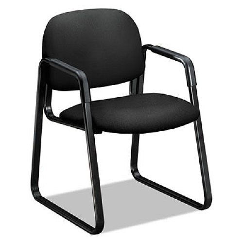 HON Solutions Seating 4000 Series Sled Base Guest Chair, 23.5" x 26" x 33", Black (4008CU10T)