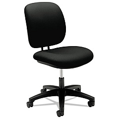 HON ComforTask Task Swivel Chair, Supports Up to 300 lb, 15" to 20" Seat Height, Black (5901CU10T)