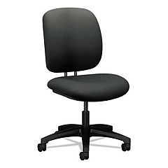 HON ComforTask Task Swivel Chair, Supports Up to 300 lb, 15" to 20" Seat Height, Iron Ore Seat/Back, Black Base (5901CU19T)