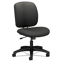 HON ComforTask Center-Tilt Task Chair, Supports Up to 300 lb, 17" to 22" Seat Height, Iron Ore Seat/Back, Black Base (5902CU19T)