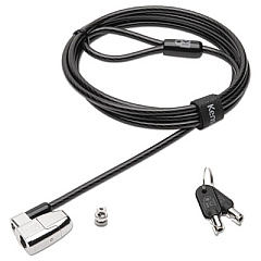 Kensington ClickSafe 2.0 Keyed Laptop Lock, 6ft Steel Cable, Silver, Two Keys (64435)