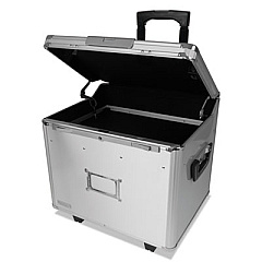 Vaultz Locking Mobile File Chest with Electronic Digital Lock, Letter/Legal Files, 14.5" x 16.25" x 14.25", Silver (VZ01193)