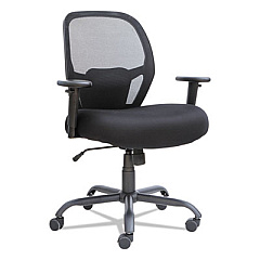 Alera Merix450 Series Mesh Big/Tall Chair, Supports Up to 450 lb, 19.88" to 23.62" Seat Height, Black (ALEMX4517)