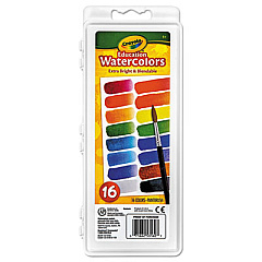 Crayola Watercolors, 16 Assorted Colors, Palette Tray (530160)