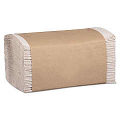 Marcal PRO 100% Recycled Folded Paper Towels, 1-Ply, 8.62 x 10.25, Natural, 334/Pack, 12Packs/Carton (P600N)