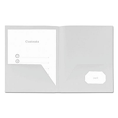 Universal Two-Pocket Plastic Folders, 100-Sheet Capacity, 11 x 8.5, White, 10/Pack (UNV20544)