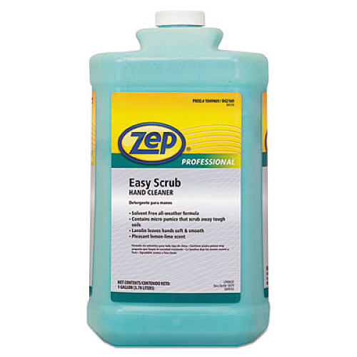 Zep Professional Industrial Hand Cleaner, Easy Scrub, Lemon, 1 gal Bottle with Pump, 4/Carton (1049470)