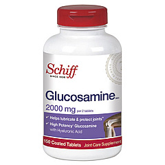 Schiff Glucosamine 2000 mg with Hyaluronic Acid Coated Tablet, 150 Tablets/Bottle (97006EA)