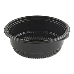 Anchor Packaging MicroRaves Incredi-Bowl Base, 8 oz, 4.75" Diameter x 1.75"h, Black, 500/Carton (4604804)