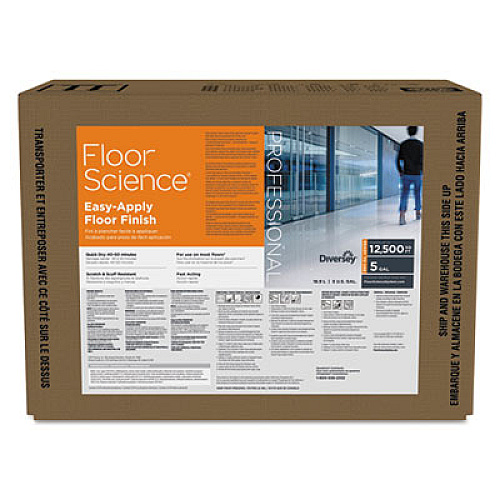 Diversey Floor Science Easy Apply Floor Finish, Ammonia Scent, 5 gal Box (CBD540403)