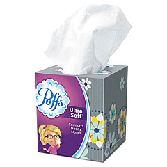 Puffs Ultra Soft Facial Tissue, 2-Ply, White, 56 Sheets/Box (35038BX)