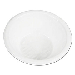 Boardwalk Hi-Impact Plastic Dinnerware, Bowl, 5 to 6 oz, White, 1,000/Carton (BWKBOWLHIPS6WH)