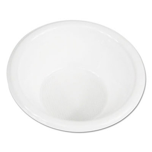 Boardwalk Hi-Impact Plastic Dinnerware, Bowl, 5 to 6 oz, White, 1,000/Carton (BWKBOWLHIPS6WH)