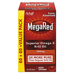 MegaRed Omega-3 Krill Oil Softgel, 120/Bottle (95330EA)