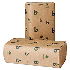 Boardwalk Green Multifold Towels, 9.13 x 9.5, Natural, 250/Pack, 16 Packs/Carton (BWK53GREEN)