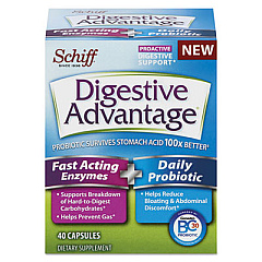 Digestive Advantage Fast Acting Enzyme plus Daily Probiotic Capsule, 40 Count (96949EA)