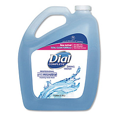 Dial Professional Antibacterial Foaming Hand Wash, Spring Water, 1 gal, 4/Carton (15922)