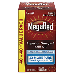 MegaRed Extra Strength Omega-3 Krill Oil Softgel, 80 Softgels (98093EA)