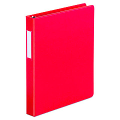 Universal Deluxe Non-View D-Ring Binder with Label Holder, 3 Rings, 1" Capacity, 11 x 8.5, Red (UNV20763)