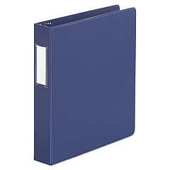 Universal Deluxe Non-View D-Ring Binder with Label Holder, 3 Rings, 1.5" Capacity, 11 x 8.5, Royal Blue (UNV20775)