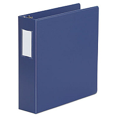Universal Deluxe Non-View D-Ring Binder with Label Holder, 3 Rings, 2" Capacity, 11 x 8.5, Royal Blue (UNV20785)