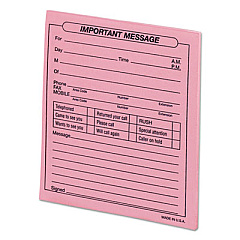Universal Important Message Pink Pads, 4.25 x 5.5, 1/Page, 50 Forms/Pad, Dozen (UNV48023)