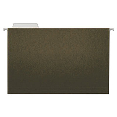 Universal Hanging File Folders, Legal Size, 1/3-Cut Tabs, Standard Green, 25/Box (UNV14213)
