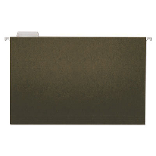 Universal Hanging File Folders, Legal Size, 1/5-Cut Tabs, Standard Green, 25/Box (UNV14215)