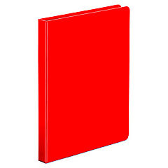 Universal Economy Non-View Round Ring Binder, 3 Rings, 0.5" Capacity, 11 x 8.5, Red (UNV30403)