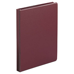 Universal Economy Non-View Round Ring Binder, 3 Rings, 0.5" Capacity, 11 x 8.5, Burgundy (UNV30406)