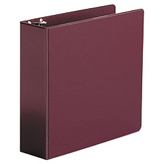 Universal Economy Non-View Round Ring Binder, 3 Rings, 3" Capacity, 11 x 8.5, Burgundy (UNV30410)