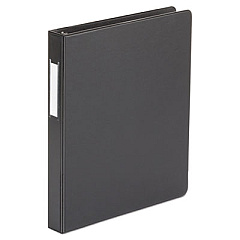 Universal Economy Non-View Round Ring Binder, 3 Rings, 1" Capacity, 11 x 8.5, Black (UNV31411)