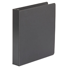 Universal Economy Non-View Round Ring Binder, 3 Rings, 1.5" Capacity, 11 x 8.5, Black (UNV33401)