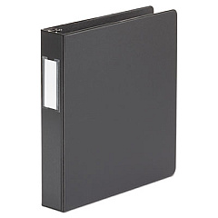 Universal Economy Non-View Round Ring Binder, 3 Rings, 1.5" Capacity, 11 x 8.5, Black (UNV33411)