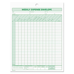 TOPS Weekly Expense Envelope, 8.5 x 11, 1/Page, 20 Forms (1242)