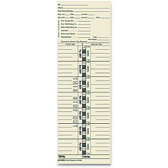 TOPS Time Clock Cards, Replacement for 3200, One Side, 3.5 x 10.5, 500/Box (1253)