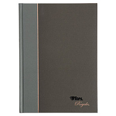 TOPS Royale Casebound Business Notebooks, 1 Subject, Medium/College Rule, Black/Gray Cover, 8.25 x 5.88, 96 Sheets (25230)