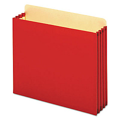 Pendaflex File Cabinet Pockets, 3.5" Expansion, Letter Size, Red, 10/Box (FC1524PRED)