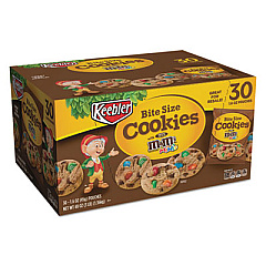 Keebler Mini Cookie Snack Packs, Chocolate Chip/MandMs, 1.6 oz Pouch, 30 Pouches/Carton (10332)