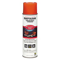 Rust-Oleum Industrial Choice Precision Line Marking Paint, Flat/Matte Orange, 20 oz Aerosol Can (203035)
