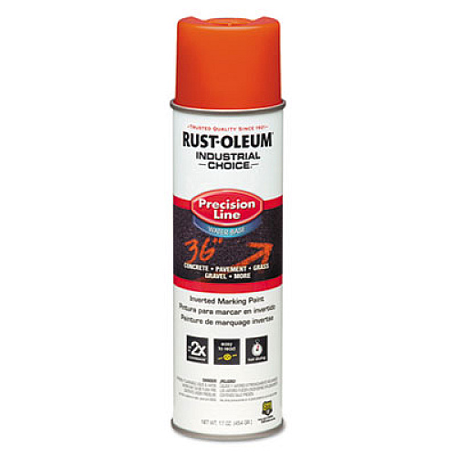 Rust-Oleum Industrial Choice Precision Line Marking Paint, Flat/Matte Orange, 20 oz Aerosol Can (203035)
