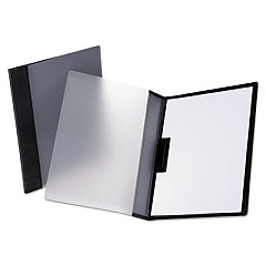 Oxford Executive ReadyClip No-Punch Fastener Report Cover, 8.5 x 11, Translucent/Black (63133)