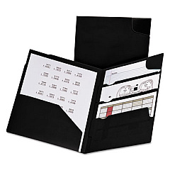 Oxford Divide It Up Four-Pocket Poly Folder, 110-Sheet Capacity, 11 x 8.5, Navy (99801)