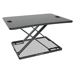 Alera AdaptivErgo Ultra-Slim Sit-Stand Desk, 31.33" x 21.63" x 1.5" to 16", Black (ALEAEWR6B)