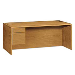 HON 10700 Series Single Pedestal Credenza, 1 Box/File Pedestal, 72w x 29.5h Harvest (10786LCC)
