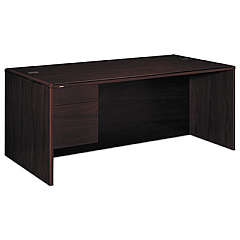 HON 10700 Series Single Pedestal Credenza, 1 Box/File Pedestal, 72w x 29.5h Mahogany (10786LNN)