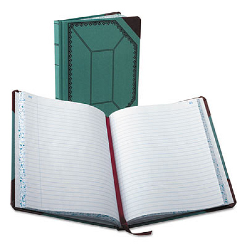 Boorum & Pease Account Record Book, Record-Style Rule, Blue/Black/Red Cover, 9.25 x 7.31 Sheets, 150 Sheets/Book (3738150R)