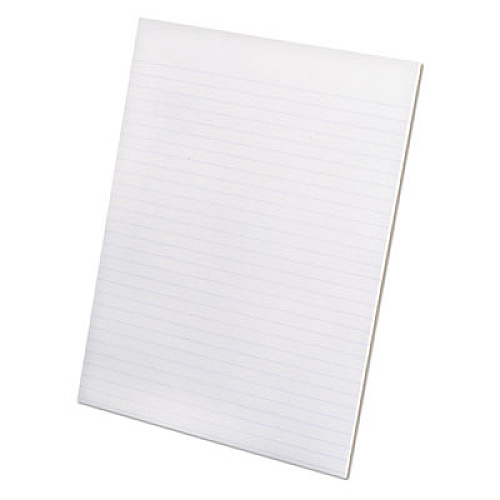 Ampad Recycled Glue Top Pads, Wide/Legal Rule, 50 White 8.5 x 11 Sheets, Dozen (21162)