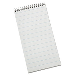 Earthwise by Ampad Recycled Reporter's Notepad, Pitman Rule, White Cover, 70 White 4 x 8 Sheets (25281)